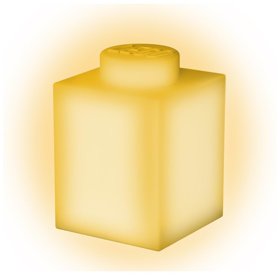 Kinder Lampen - Euromic LEGO Classic Silicone Brick 1000% night light with LEDlite- YELLOW - 525576