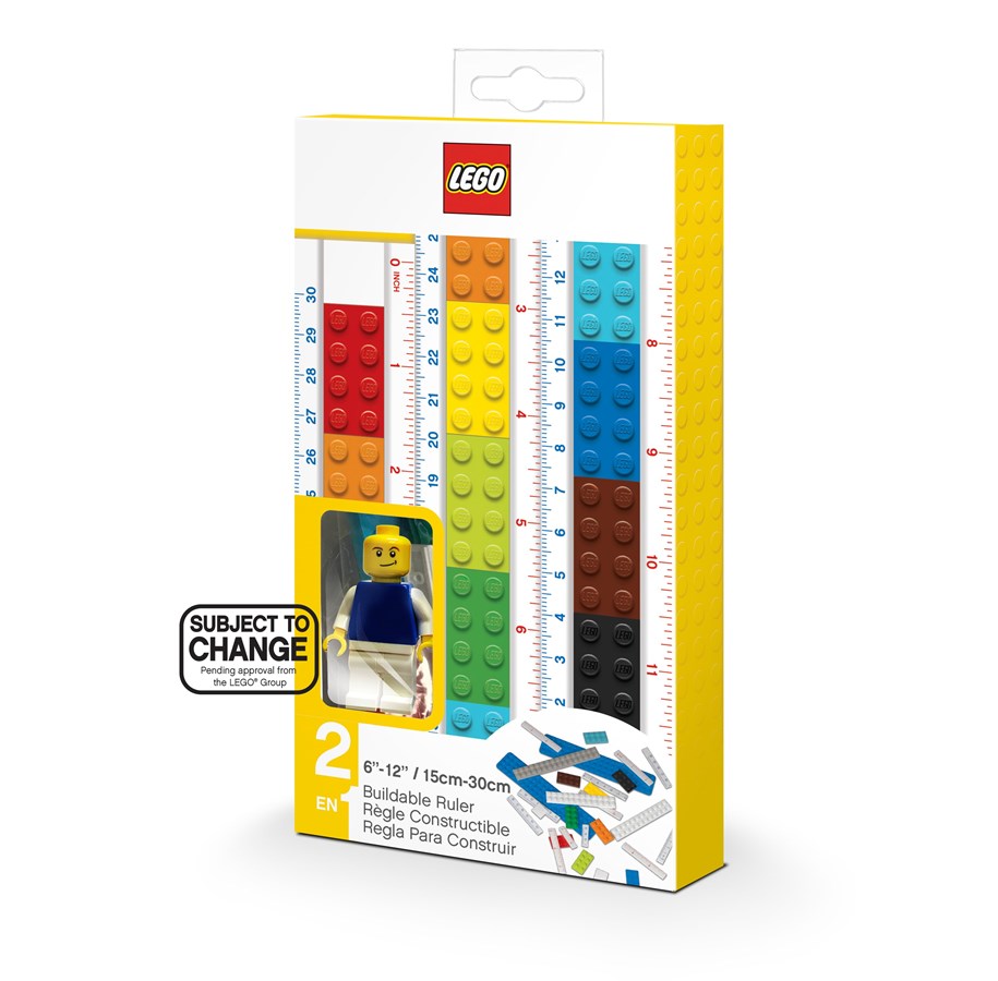 Schul-Zubehör - Euromic LEGO Stationery Buildable ruler SET with 28 pcs. - 4003072-52558