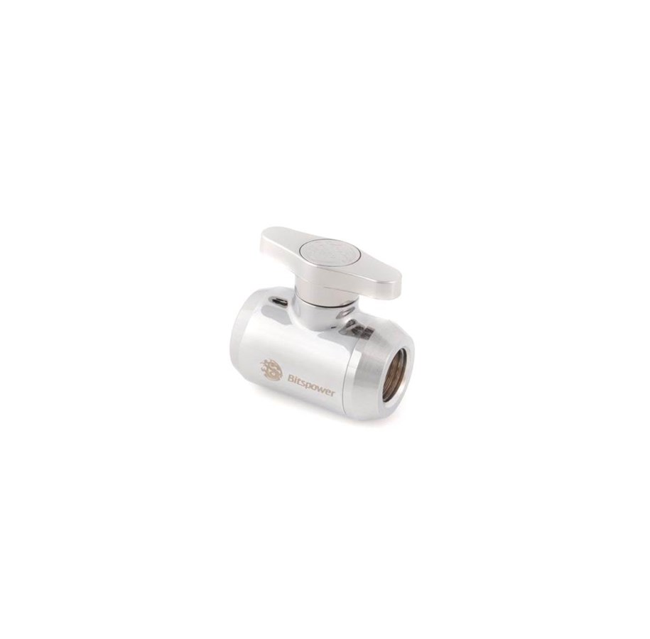 DIY Wasserkühlung - Bitspower Silver Shining Mini Valve With Silver Shining Handle - BP-MVV-SLSL