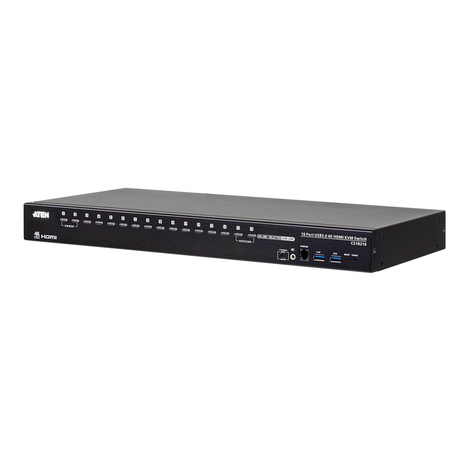 KVM Switches - ATEN PRZELACZNIK KVM CS18216 16PORT USB HDMI 4K US - CS18216-AT-G