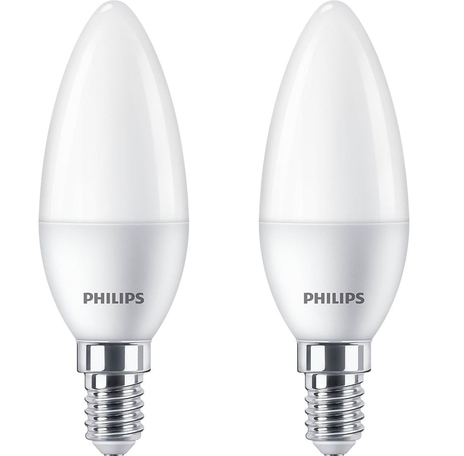 LED-Birnen - Philips LED-Lampe Candle 5W/827 (40W) Frosted 2-pack E14 - 929002977762