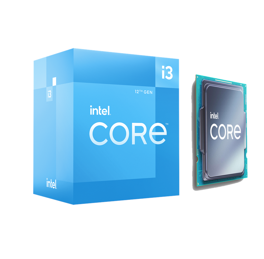 CPU - Intel Core i3-12100 Alder Lake CPU - 4 Kerne - 3.3 GHz - Intel LGA1700 - Intel Boxed (mit Kühler) - BX8071512100