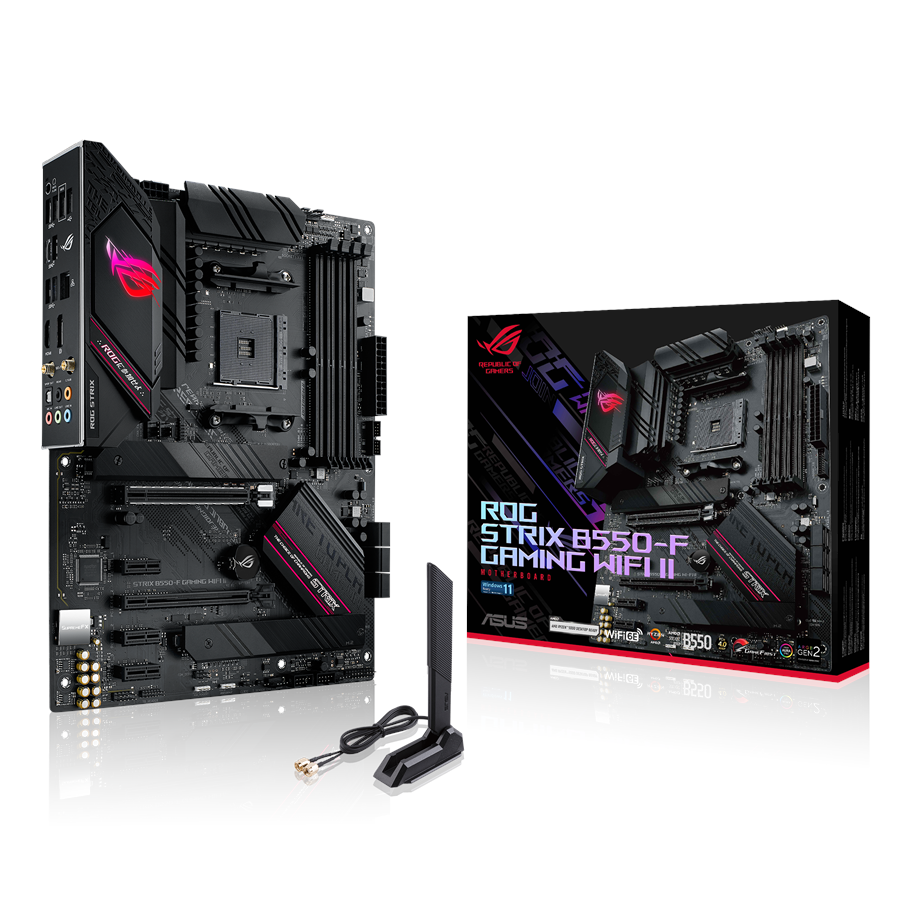 Mainboard - ASUS ROG STRIX B550-F GAMING WIFI II Mainboard - AMD B550 - AMD AM4 socket - DDR4 RAM - ATX - 90MB19V0-M0EAY0