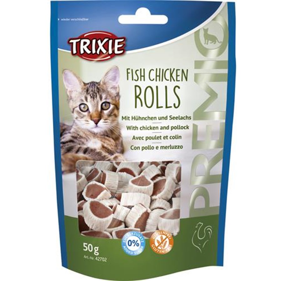 Katzen - Trixie PREMIO Fish Chicken Rolls 50 g - TX42702