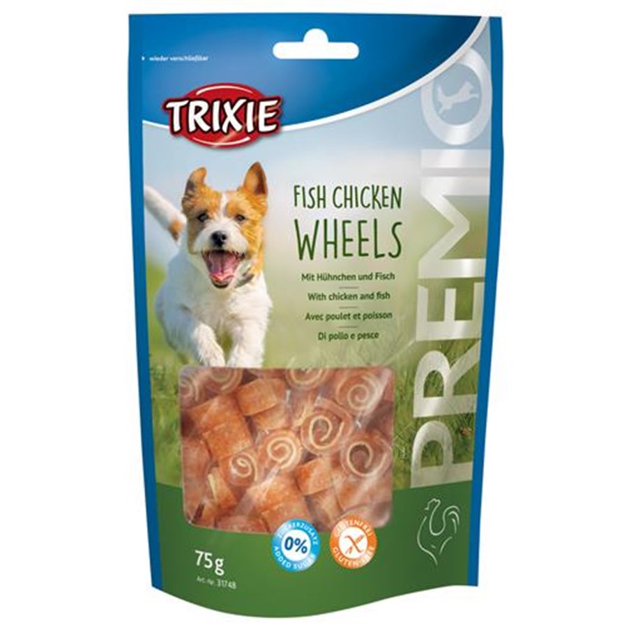 Hunde - Trixie PREMIO Fish Chicken Wheels 75 g - TX31748