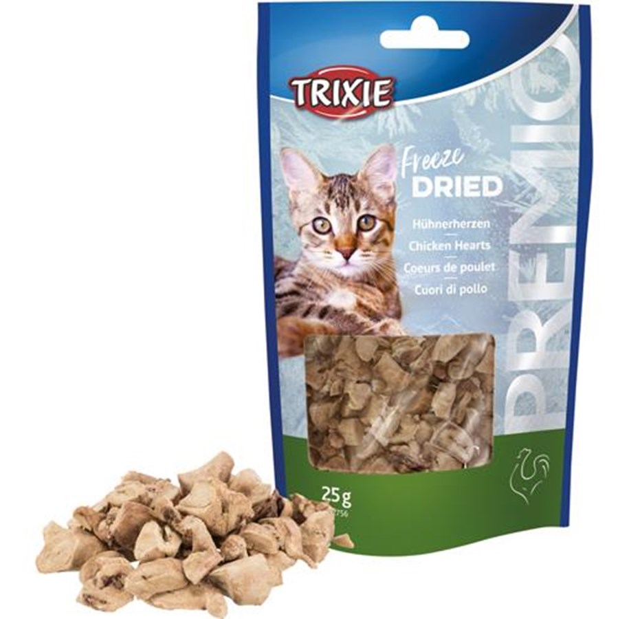 Katzen - Trixie Katzenleckerei PREMIO Gefriergetrocknete Hühnerherzen 25g - TX42756