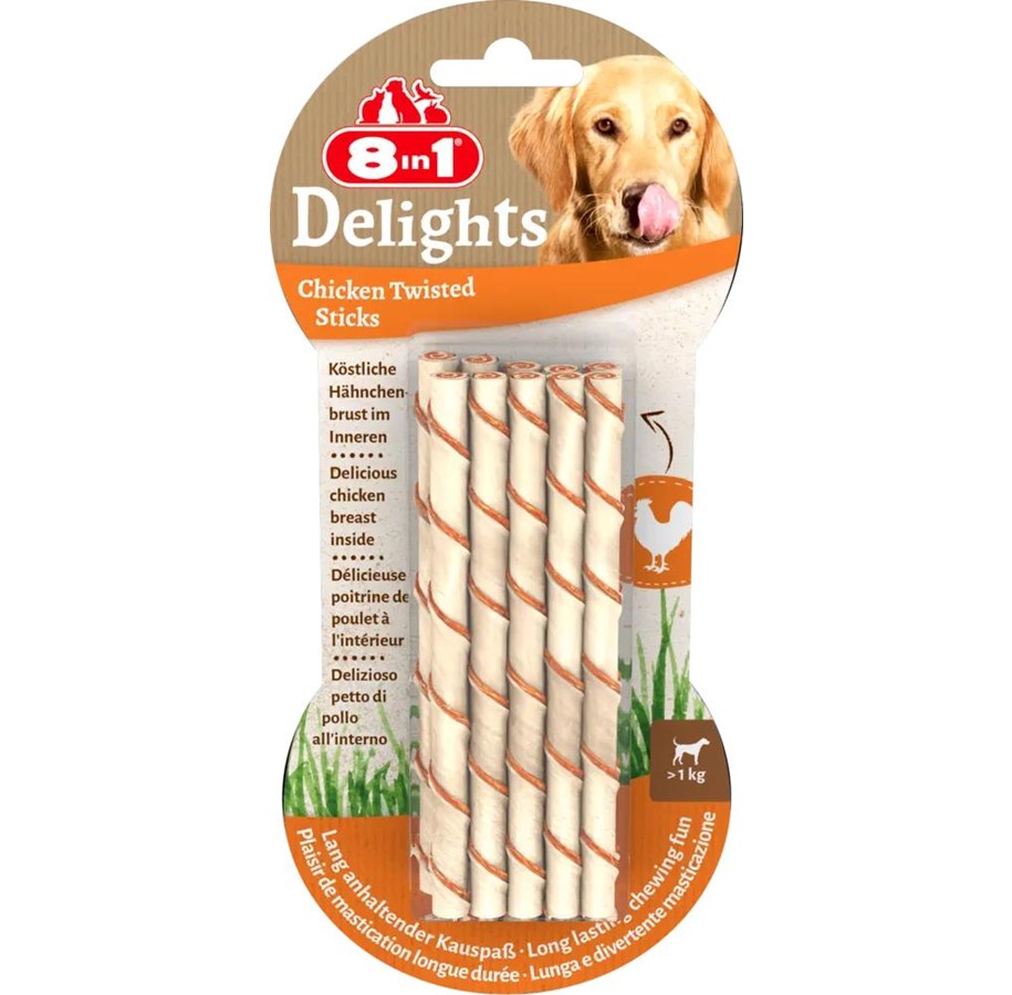 Hunde - 8 in 1 Dog Treats Delights Twisted Sticks (10-pack) - T660964