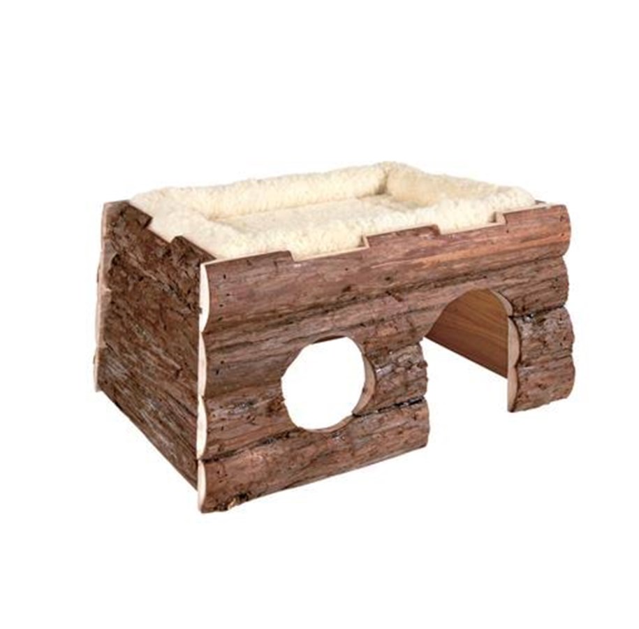 Nagetiere - Trixie Tilde house with bed guinea pigs bark wood 39 × 22 × 29 cm - TX6208