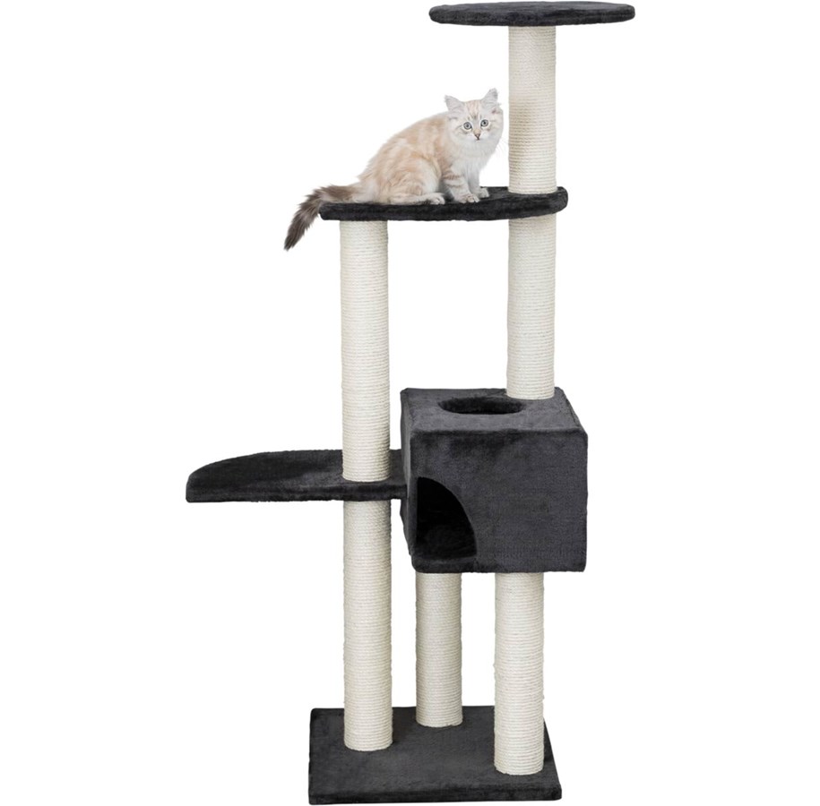 Katzen - Trixie Cat Tree Scratching Post Alicante Black 142cm - TX43867