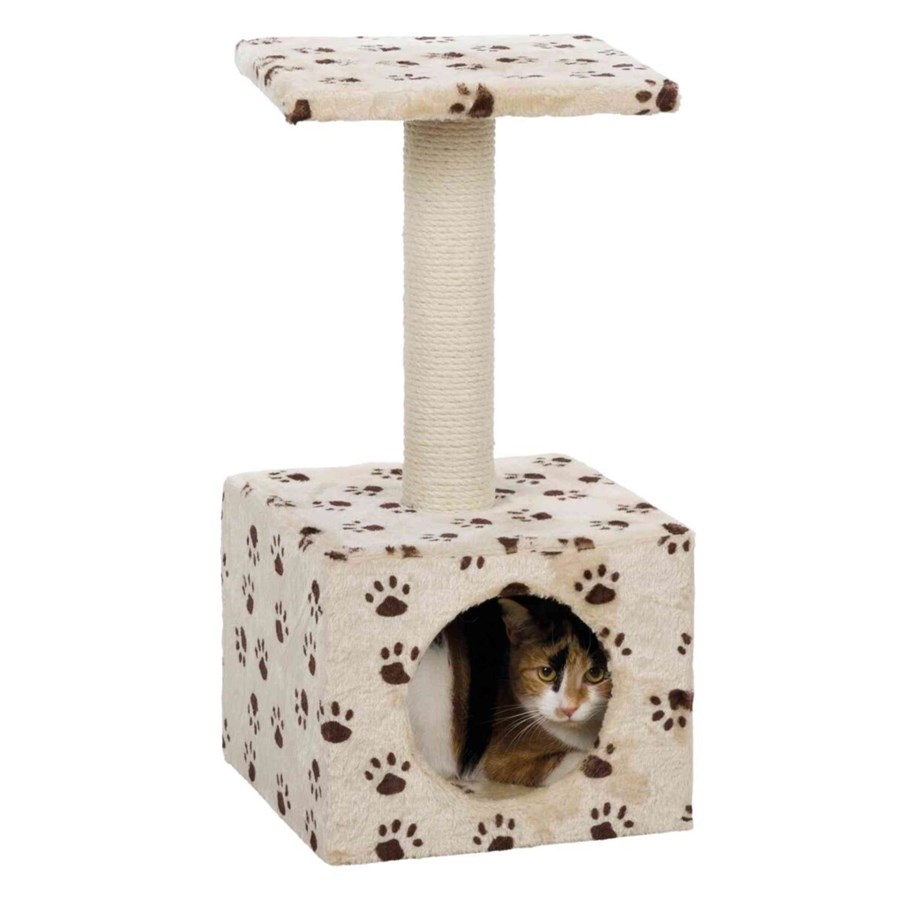 Katzen - Trixie Junior-Kratzbaum Zamora Beige mit Pfotenabdrücken 60cm - TX43354