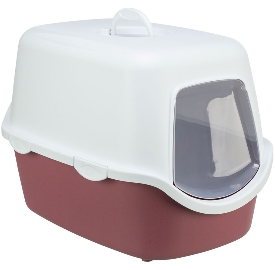 Katzen - Trixie Vico Katzentoilette mit Haube Altrosa - TX40278