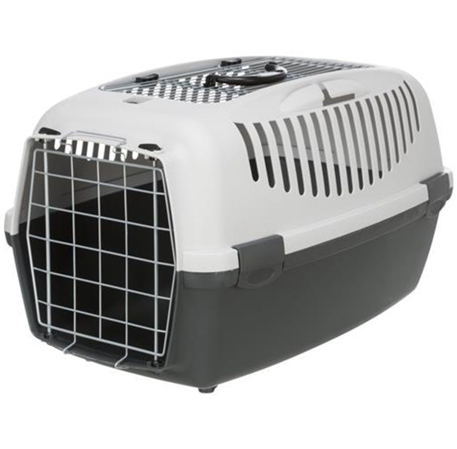 Hunde - Trixie Capri 3 Open Top transport box S: 40 × 38 × 61 cm dark grey/light grey - TX39861