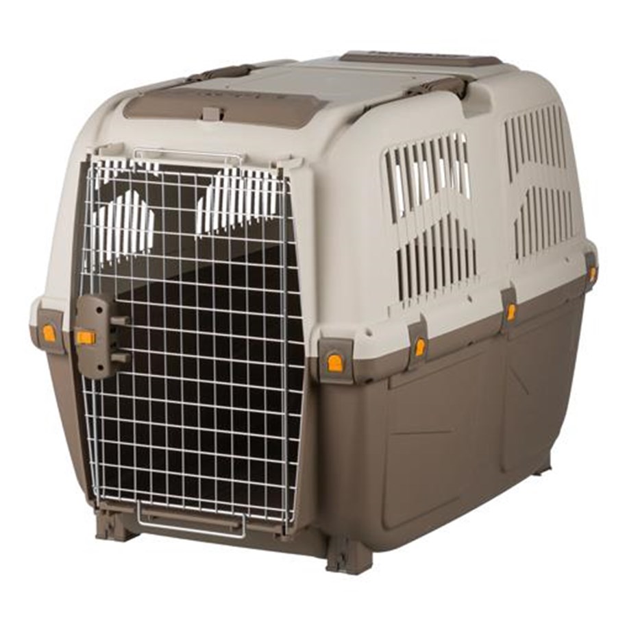 Hunde - Trixie Skudo 6 transport box M–L: 63 × 70 × 92 cm taupe/sand - TX39744