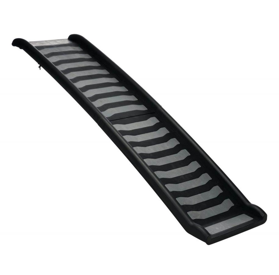 Hunde - Trixie Folding ramp plastic/TPR 39 × 160 cm black/grey - TX39477