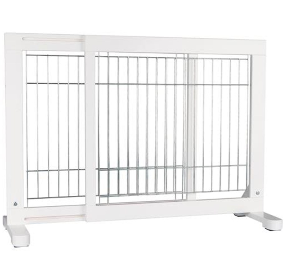 Hunde - Trixie Barrier wood 65–108 × 61 cm white - TX39455