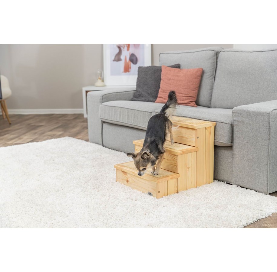 Hunde - Trixie Haustiertreppe aus Holz mit Stauraum - TX3943