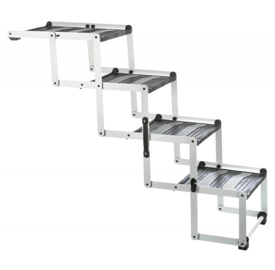 Hunde - Trixie 4-step folding steps aluminium/plastic/TPR width: 37 cm/height: up to 70 cm/depth: up to 160 - TX39378