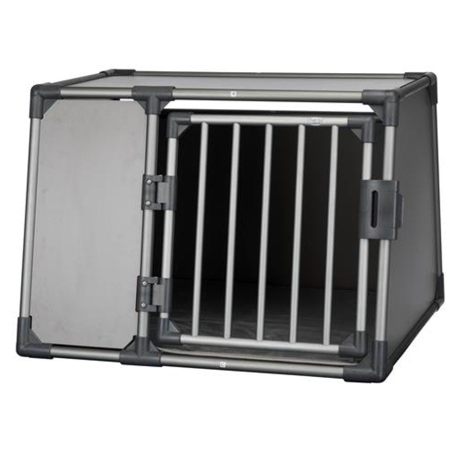 Hunde - Trixie Transport Box Aluminium Graphite for dogs Size: L 92x64x78cm - TX39338