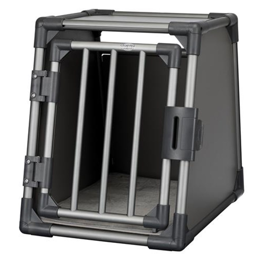 Hunde - Trixie Transport Box Aluminium Graphite for dogs Size: S 48x56x61cm - TX39335