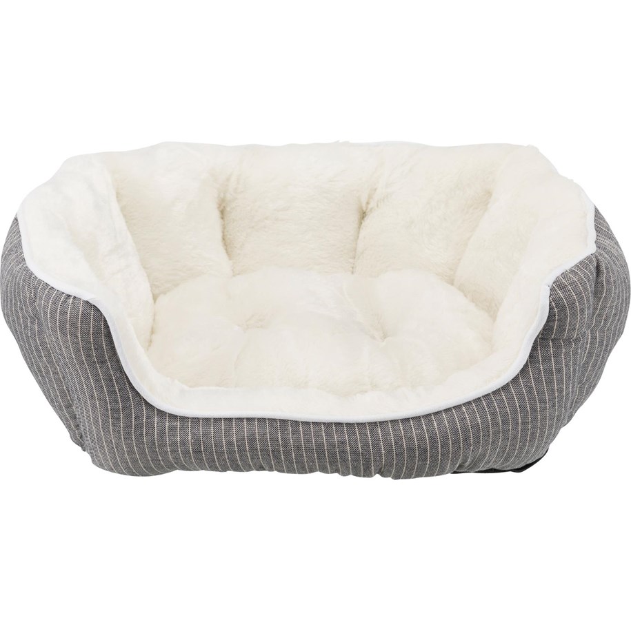 Hunde - Trixie Davin bed oval 50 × 40 cm grey/cream - TX38974