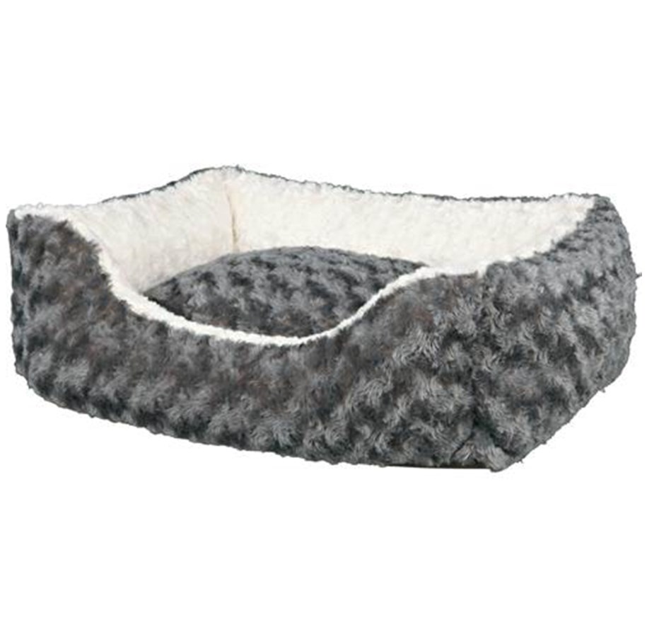 Hunde - Trixie Kaline bed square 80 × 65 cm grey/cream - TX38963