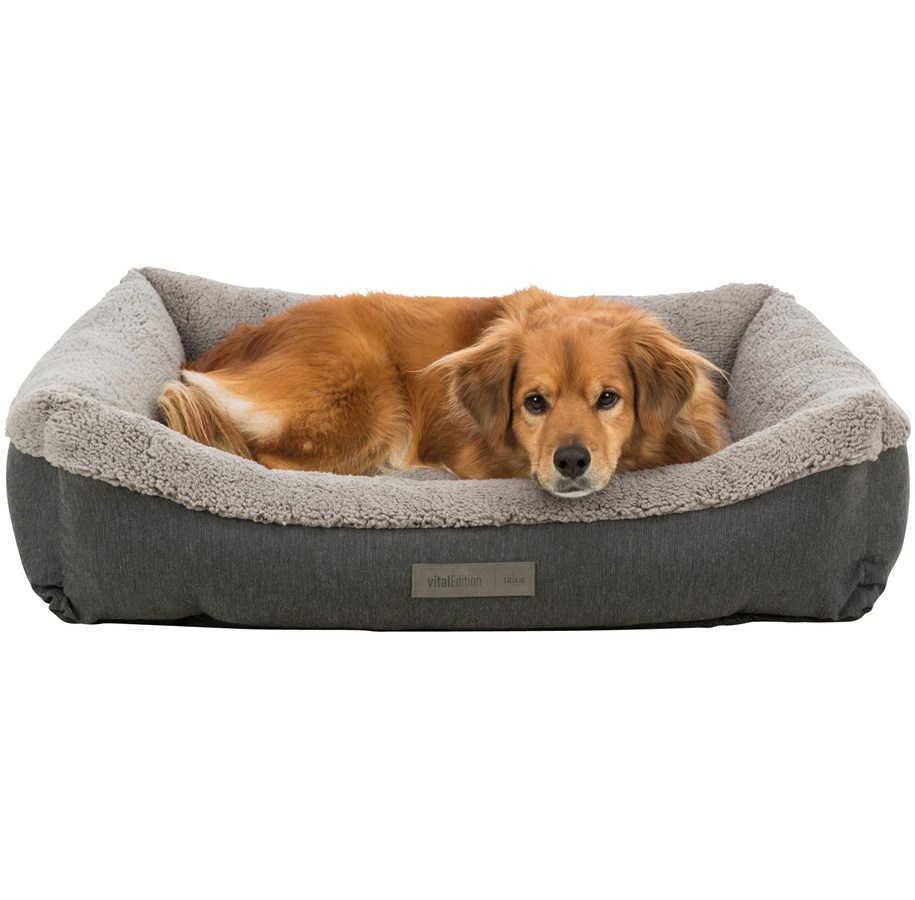 Hunde - Trixie Bendson vital bed square 110 × 85 cm dark grey/light grey - TX38279