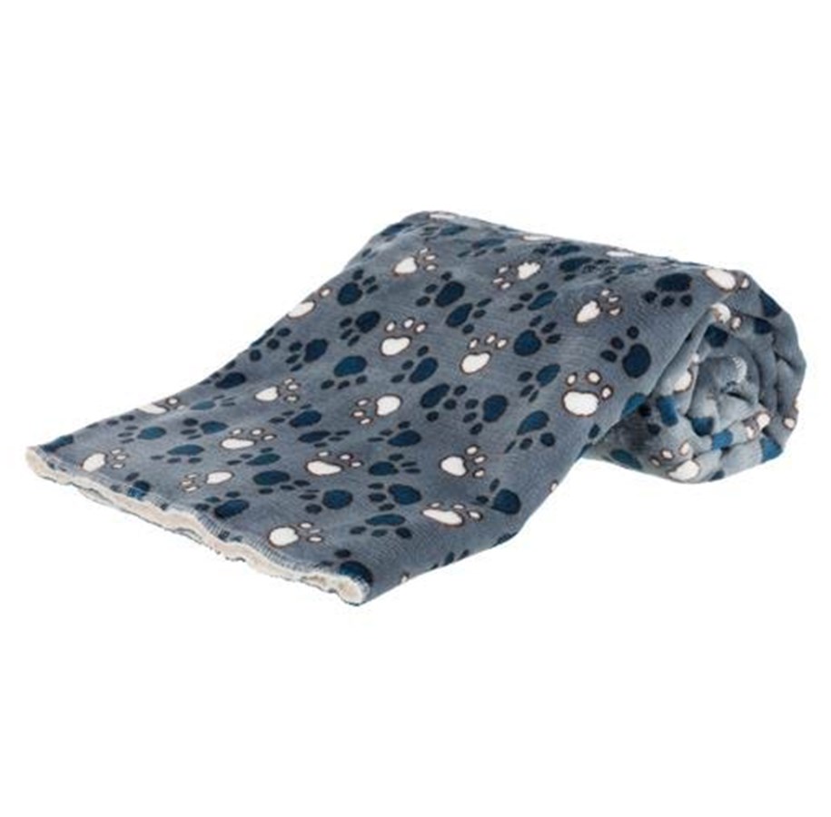 Hunde - Trixie Tammy blanket soft plush 100 × 70 cm blue/beige - TX37150