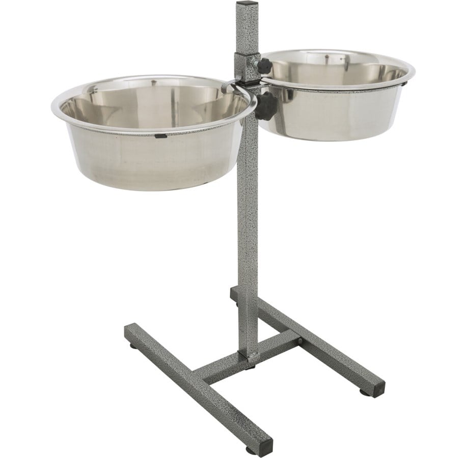 Hunde - Trixie Verstellbare Hundenapf-Bar mit 2x Edelstahlnäpfen 4.5L - TX24923
