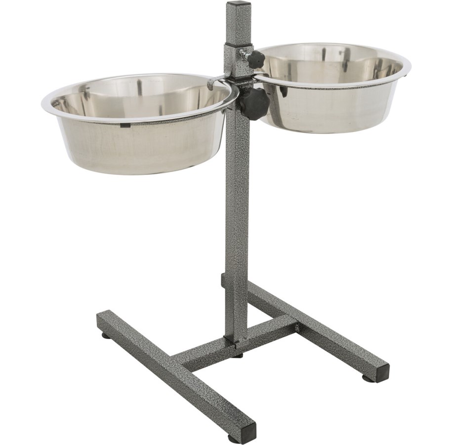 Hunde - Trixie Verstellbare Hundenapf-Bar mit 2x Edelstahlnäpfen 2.8L - TX24922