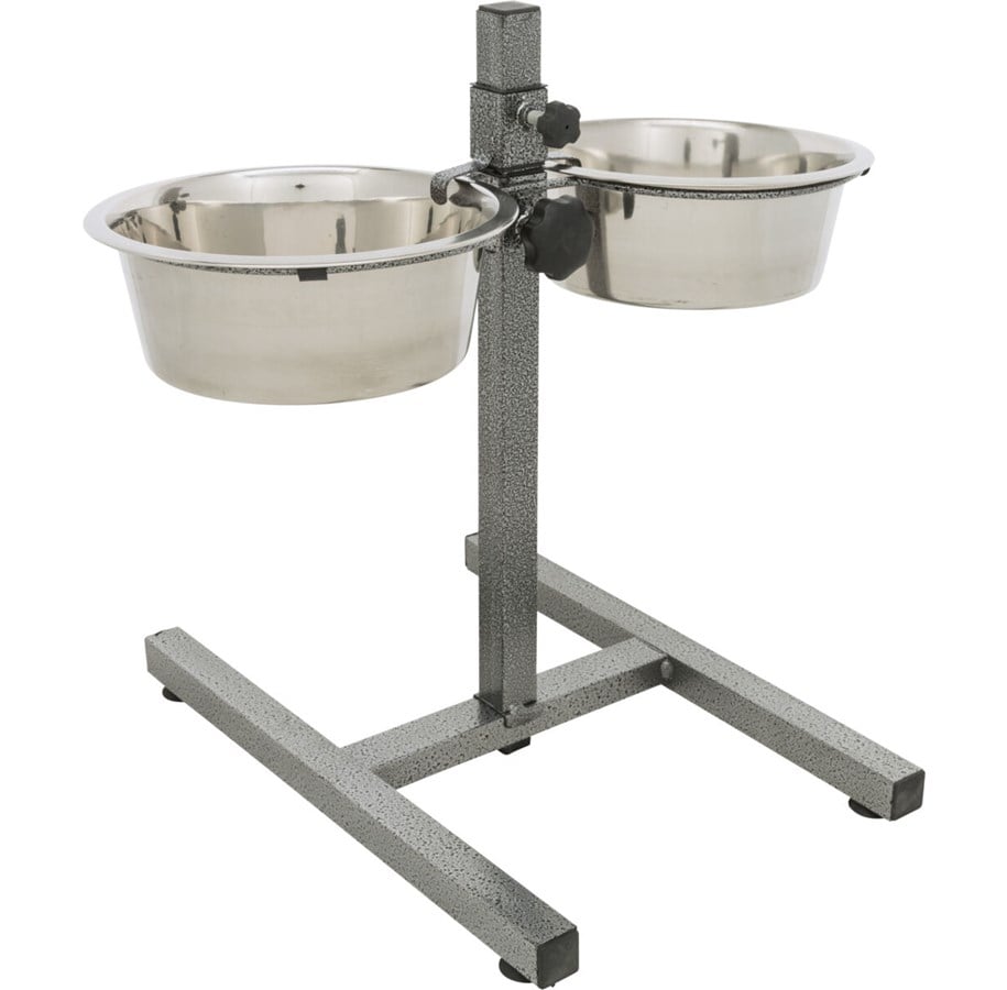 Hunde - Trixie Verstellbare Hundenapf-Bar mit 2x Edelstahlnäpfen 1.8L - TX24921