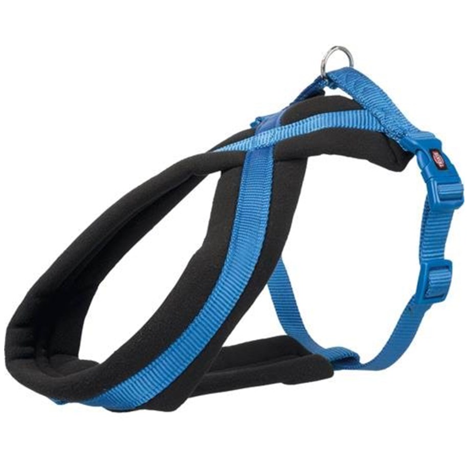 Hunde - Trixie Premium touring harness M–L: 50–90 cm/25 mm royal blue - TX204002