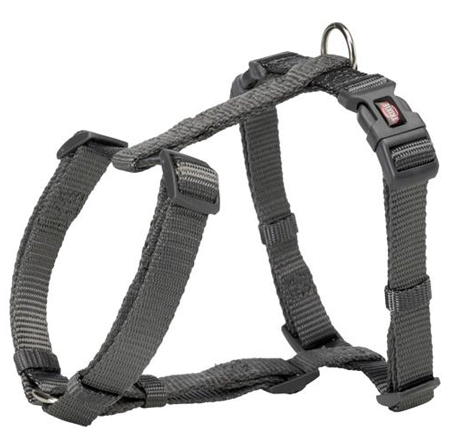 Hunde - Trixie Premium H-harness L–XL: 75–120 cm/25 mm graphite - TX203516
