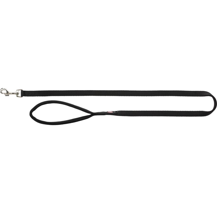 Hunde - Trixie Premium leash XS–S: 1.20 m/15 mm black - TX200101