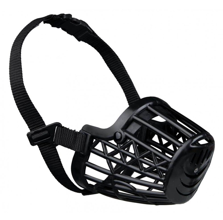 Hunde - Trixie Muzzle plastic S–M black - TX17603