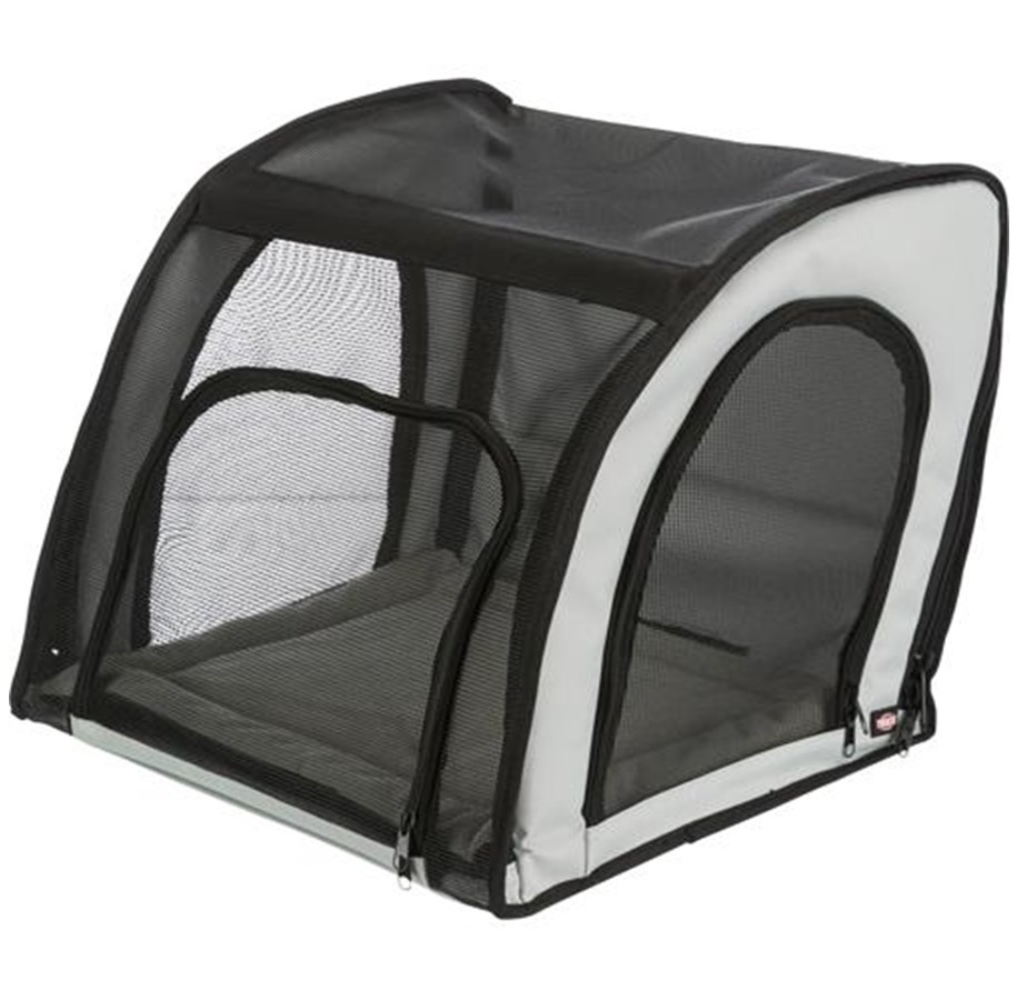 Hunde - Trixie Car seat 44 × 37 × 40 cm grey/black - TX13174