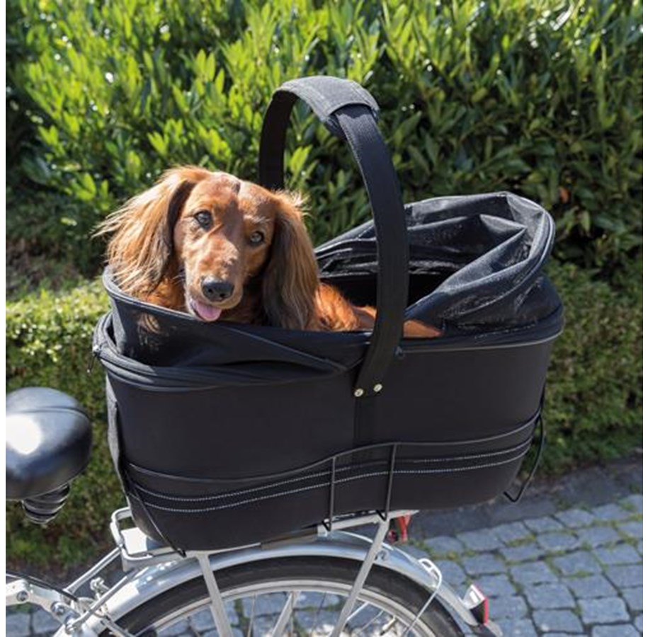 Hunde - Trixie Long Bicycle basket for wide bike racks EVA 29 × 49 × 60 cm black - TX13110
