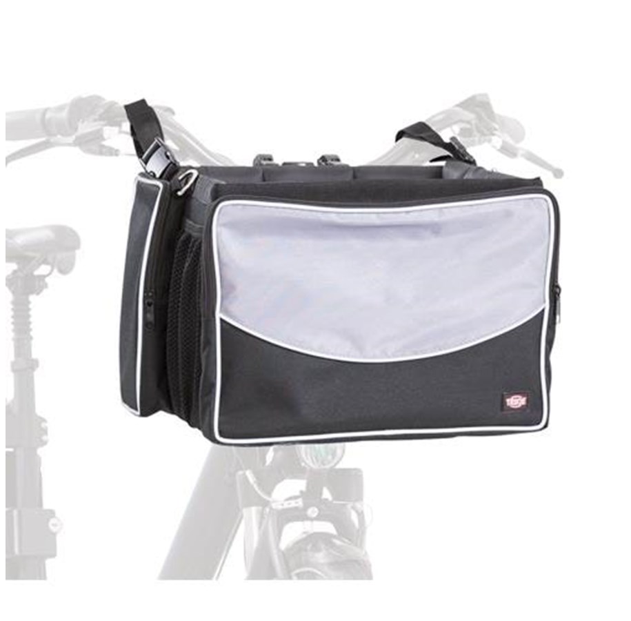 Hunde - Trixie Front-box for bicycles 41 × 26 × 26 cm black/grey - TX13106