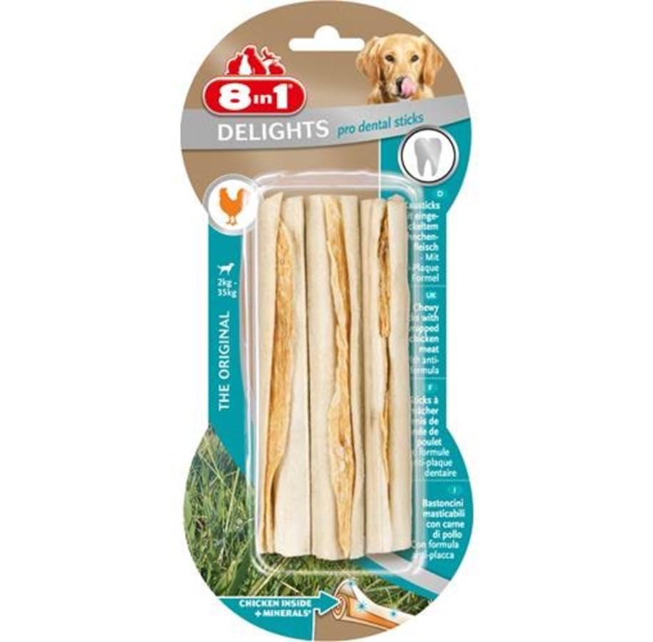 Hunde - 8 in 1 Delights ProDental Sticks 3pcs - T660789
