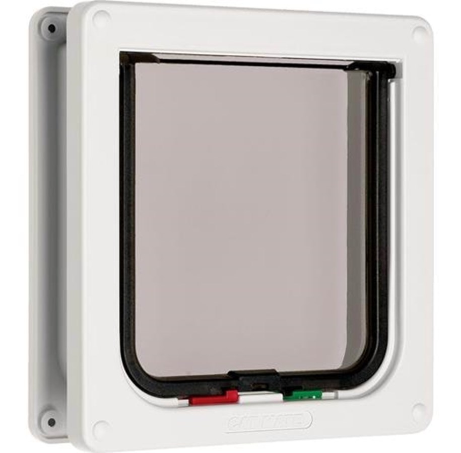 Katzen - Petmate 4-Way Locking Cat Flap/Door Liner White - K235W