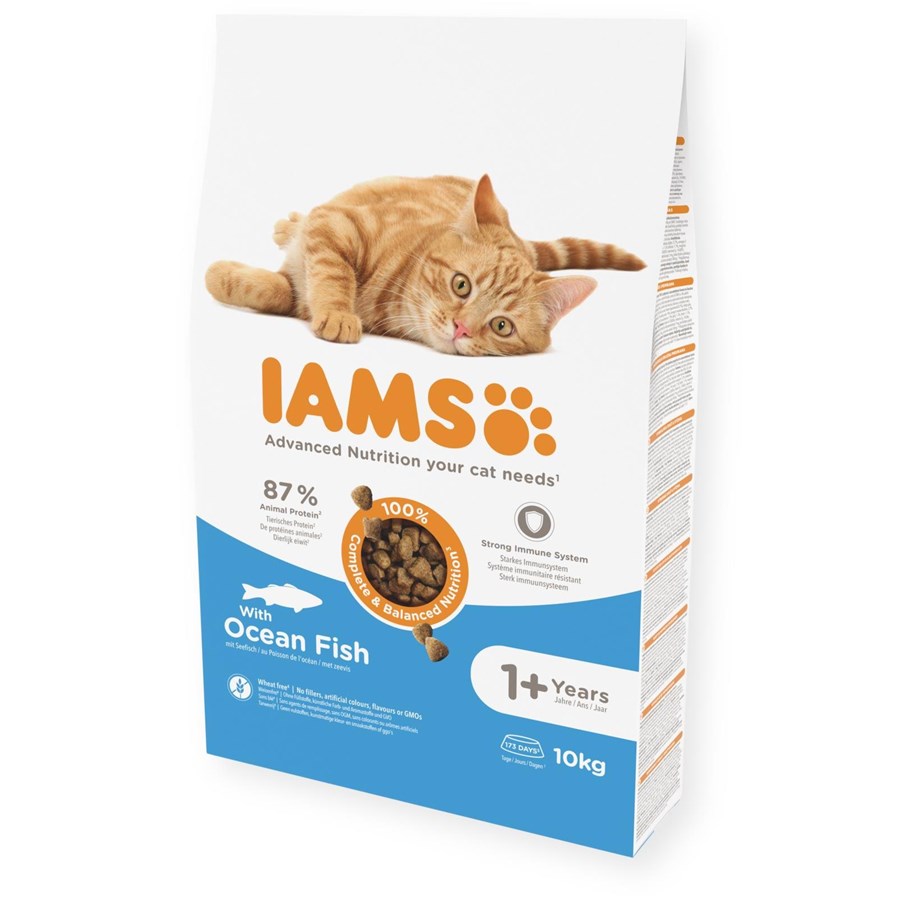 Katzen - Iams CAT Vitality Adult cat Ocean Fish 10kg - I041000