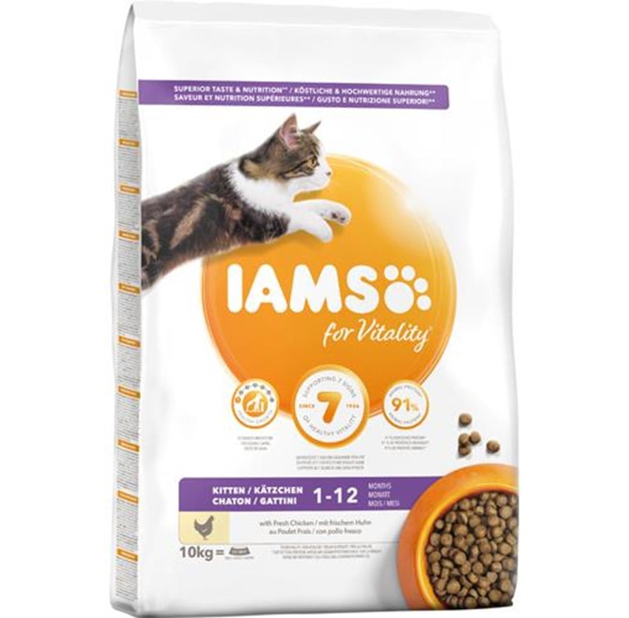 Katzen - Iams CAT Vitality Kitten & Junior Chicken 10 kg - I011000