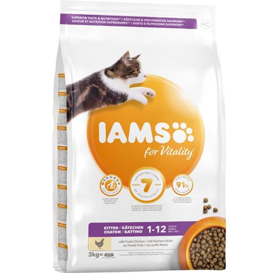Katzen - Iams CAT for Vitality Kitten Fresh Chicken 3 kg - I010300