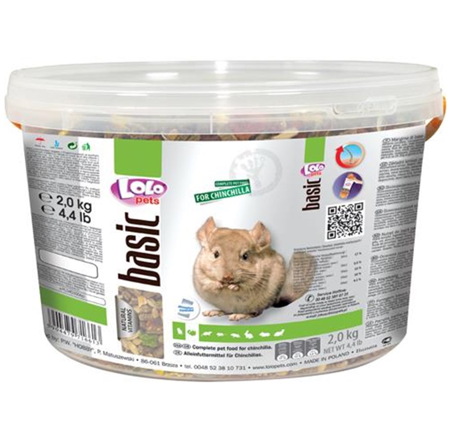 Nagetiere - Lolo Pets Food for chinchilla - in bucket 2 KG - HT71661
