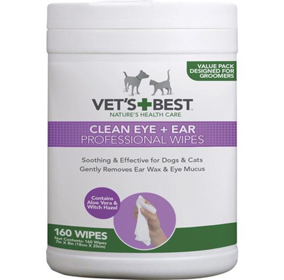 Katzen - Vets Best Clean Ear / Eye Wipes (160) - HK03736