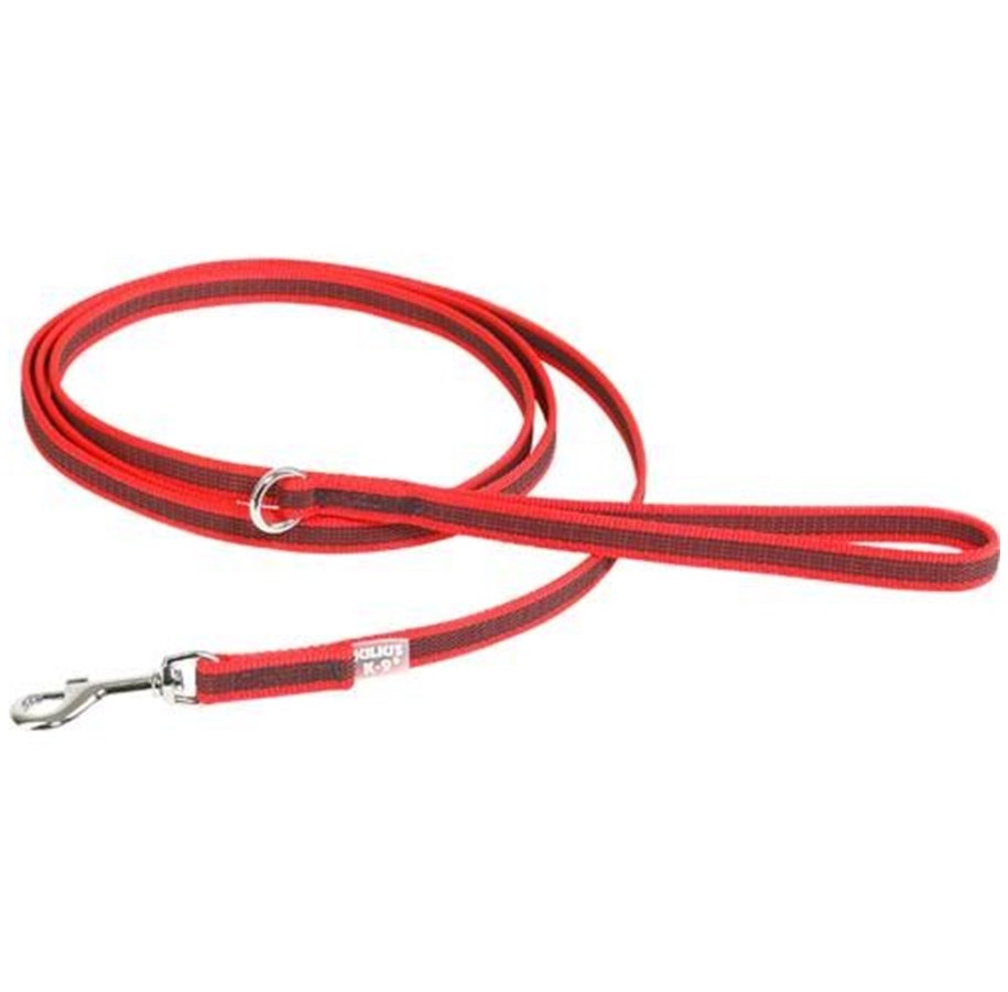 Hunde - Julius-K9 C&G - Super-grip leash.red/grey.14mm/2m.with handle.max 30kg - H668440