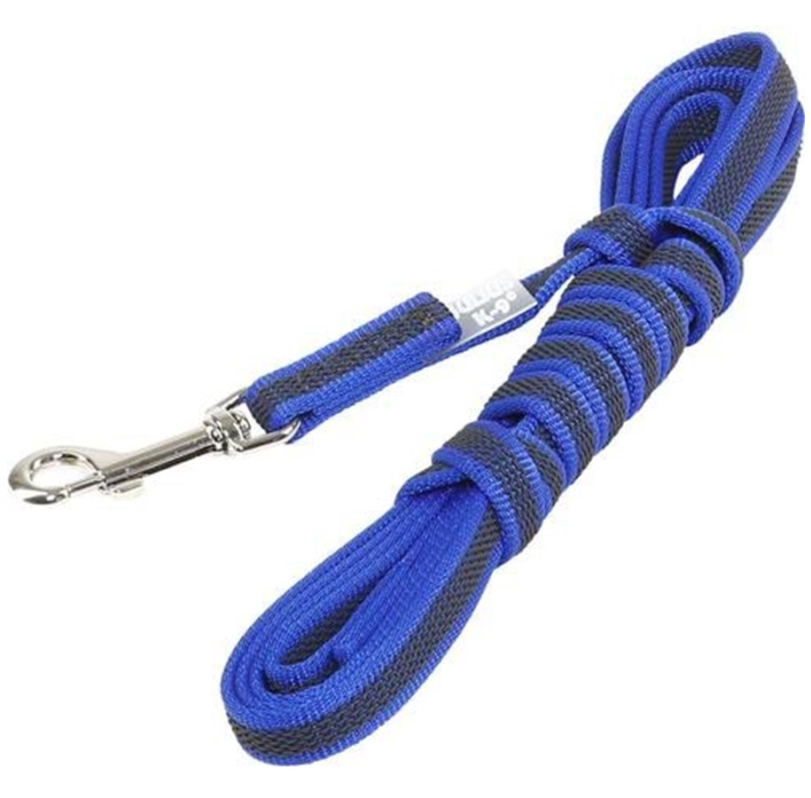 Hunde - Julius-K9 C&G - Super-grip leash.blue/grey.14mm/3m.with handle.max 30kg - H668204