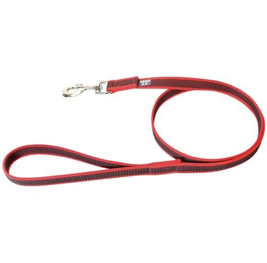 Hunde - Julius-K9 C&G - Super-grip leash red/grey 20mm/1.0m with handle - H661762