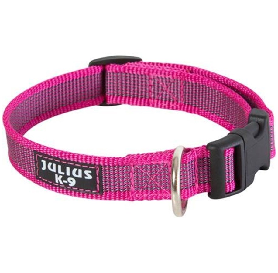 Hunde - Julius-K9 C&G - Super-grip collar rosa/grey 25mm/39-65cm - H660277