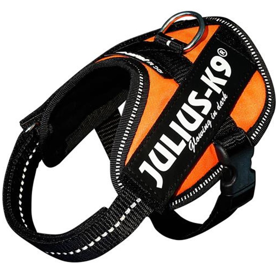 Hunde - Julius-K9 IDC Powerharness UV Orange Baby2 33-45cm - H659790