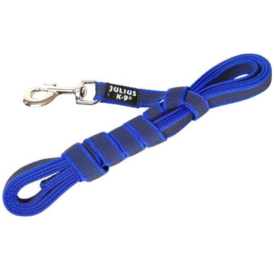 Hunde - Julius-K9 C&G - Super-grip leash blue/grey 20mm/3.0m with handle - H658502